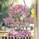 The Love Between Mother And Her Kids - Personalized Mother Window Hanging Suncatcher Ornament