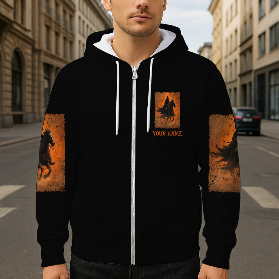 Halloween Horse Riding - Personalized Halloween All Over Shirt