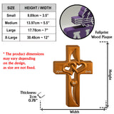 Intertwined Heart Wooden Cross, Specially Designed for Lovers - Personalized Couple Custom Shaped Wood Plaque