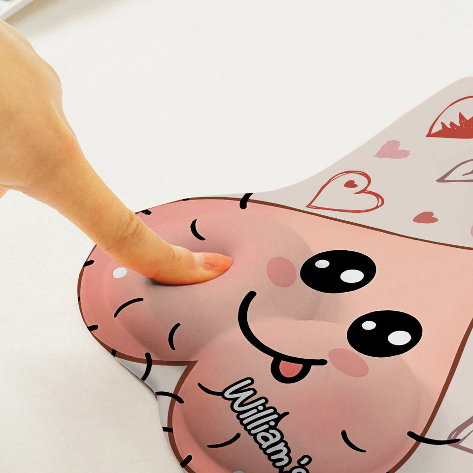 I'm Nuts About You - Personalized Couple 3D Mouse Pad