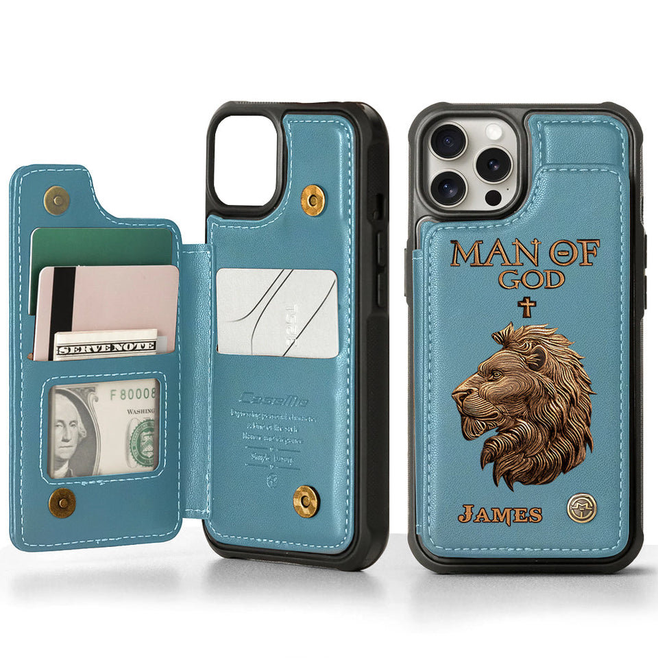 Man Of God - Personalized Christian Wallet Phone Case
