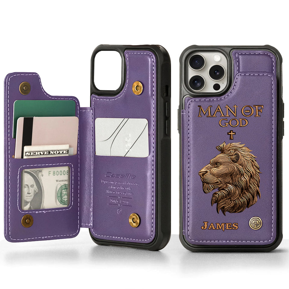 Man Of God - Personalized Christian Wallet Phone Case