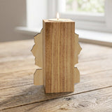 Namaste - Personalized Hippie Custom Shape Wooden Candle Holder