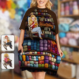 It's Not Hoarding, It's Yarn - Personalized Crocheting Sleep T-shirt Dress