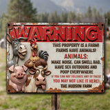 This Property Is A Farm - Personalized Farmer Rectangle Metal Sign