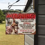 This Property Is A Farm - Personalized Farmer Rectangle Metal Sign