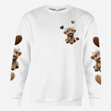 Cute Highland Cow - Personalized Highland Cow All Over Shirt