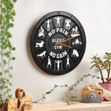 No Pain No Gain - Personalized Fitness Wall Clock