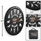 No Pain No Gain - Personalized Fitness Wall Clock
