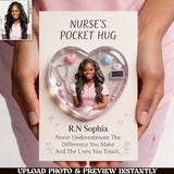 Gift For Nurses, Custom From Any Photo - Personalized Nurse Pocket Hug Card