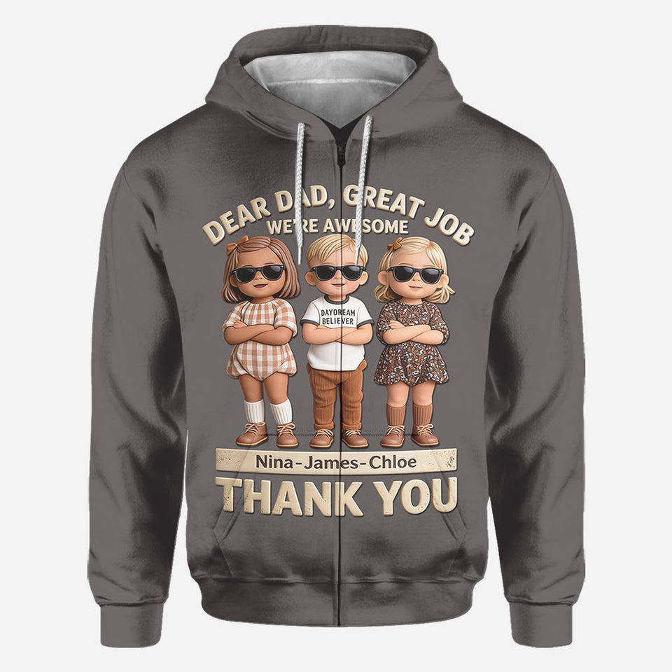 Great Job Dad - Personalized Father All Over Shirt