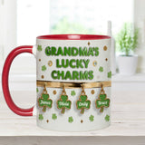 Grandma's Lucky Charms - Personalized Grandma Set Accent Mug With Acrylic Stirrers