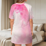 Purple Birds - Personalized Hummingbird Sleep T-shirt Dress
