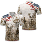 USA 250th Hunter - Personalized Hunting Polo Shirt