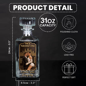 I Love You Every Day - Personalized Couple Whiskey Decanter Set