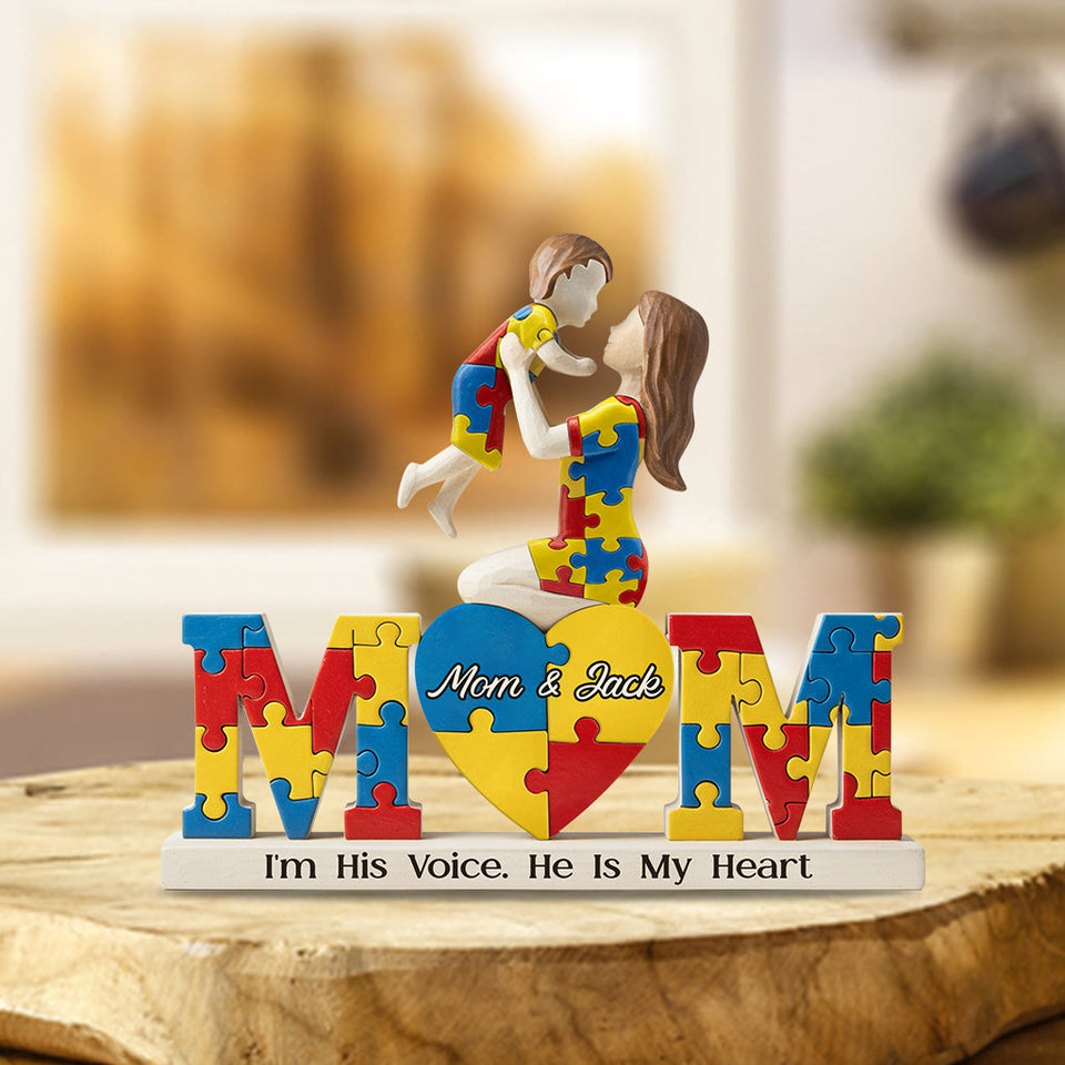 Je suis sa voix - Plaque acrylique personnalisée pour la sensibilisation à l'autisme