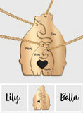 Mama Bear - Personalized Mother Matching Pendant Necklace