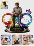 Dad In Heaven - Personalized Memorial Custom Shaped Acrylic Plaque
