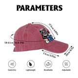 Red, White & Feral Racoon - Personalized Independence Day/ 4th of July Washed Denim Cap