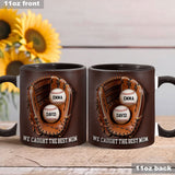 We Caught The Best Mom - Personalized Baseball Accent Mug & Shaped Coaster