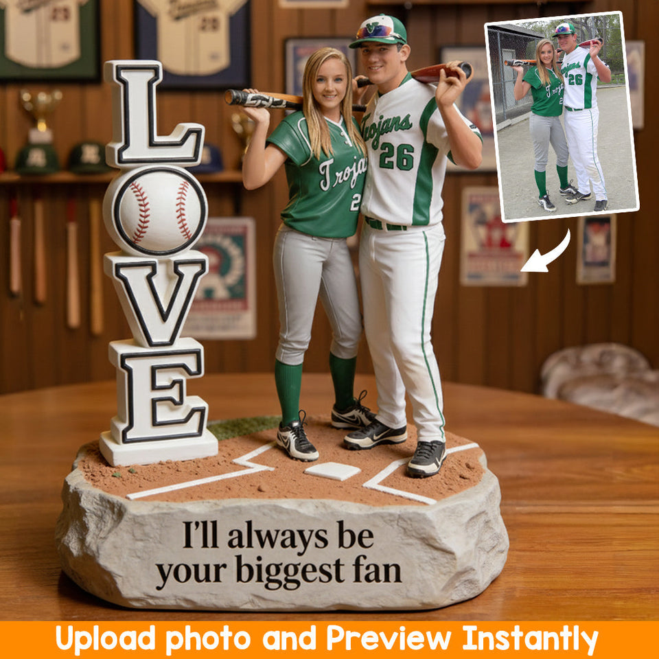 I’ll Always Be Your Biggest Fan - Personalized Football Custom Shaped Acrylic Plaque