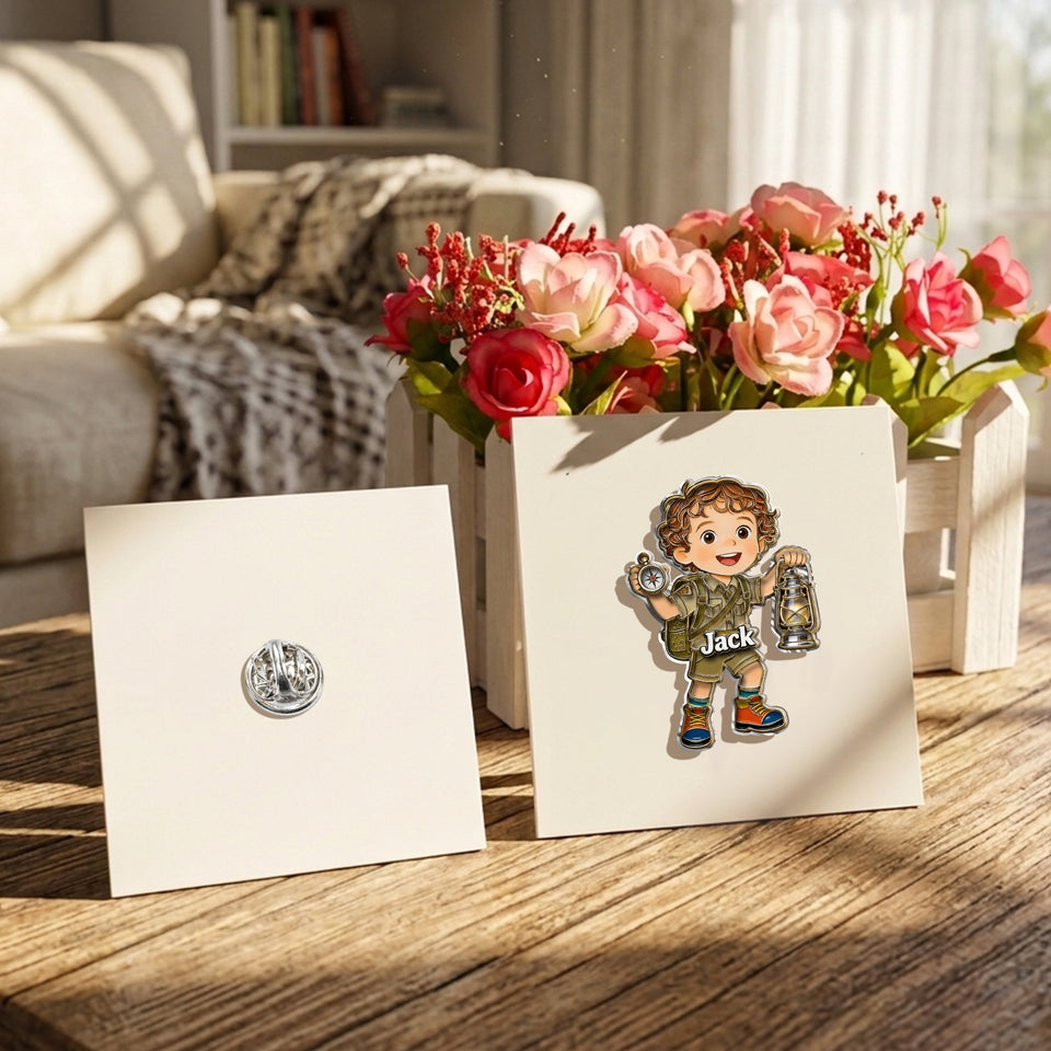 Happy Campers - Personalized Kid 3D Embossed Enamel Pin