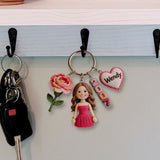 Custom Any Photo - Personalized Birthday Premium Keychain With Charms