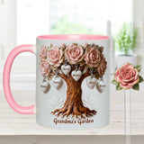 Perfect Gift For Mom, Grandma - Personalized Grandma Set Accent Mug with Acrylic Stirrers