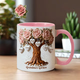 Perfect Gift For Mom, Grandma - Personalized Grandma Set Accent Mug with Acrylic Stirrers