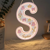Princess Letter - Personalized Kid LED Light Acrylic Sign