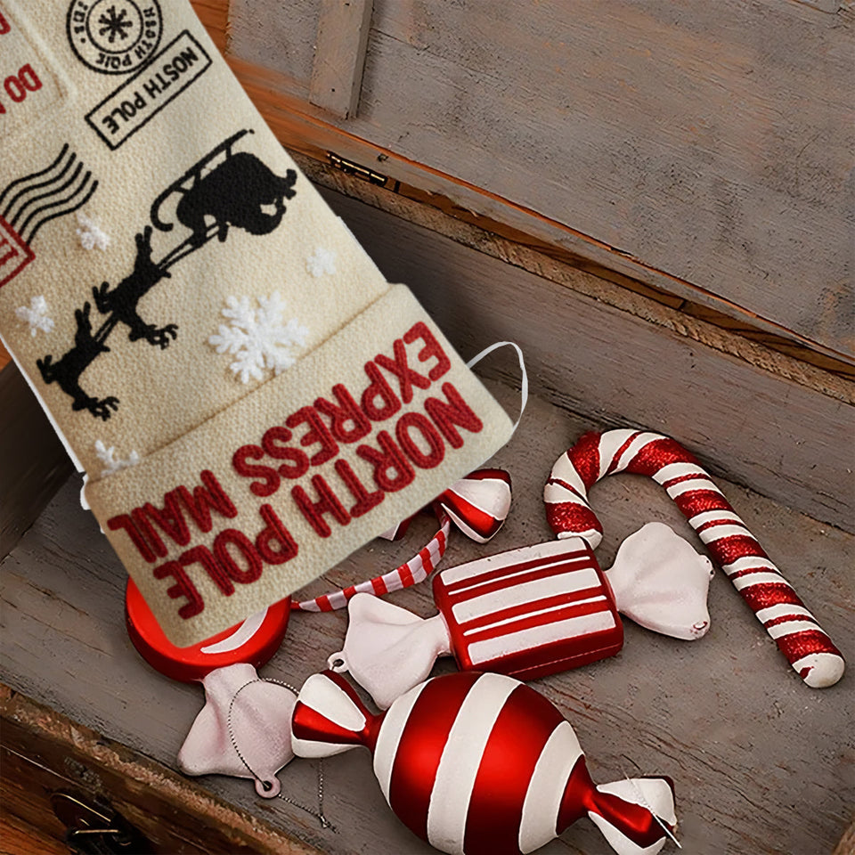 North Pole Santa - Personalized Family Shaped Christmas Stocking