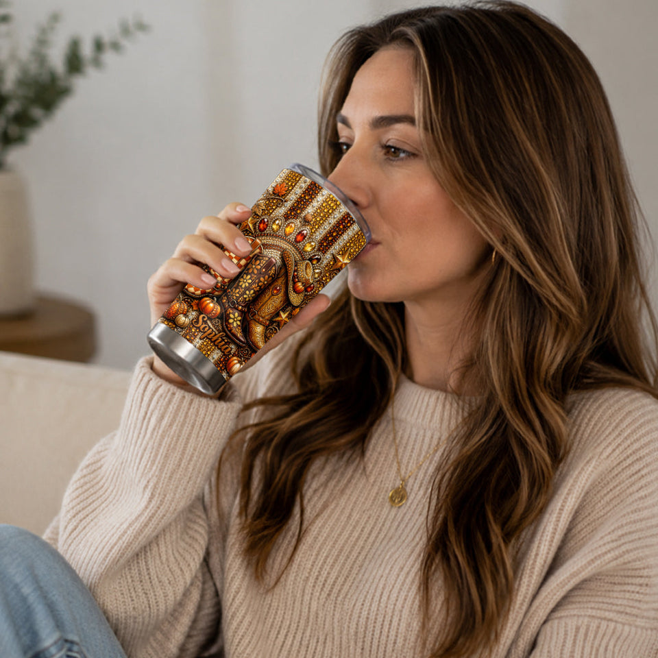 Cowgirl Fall - Personalized Cowgirl Tumbler