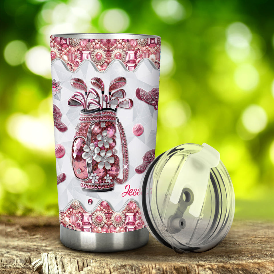 Just A Girl Who Loves Golf - Personalized Golf Tumbler