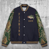 Love Fishing - Personalized Fishing Varsity Jacket