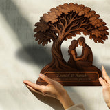 Together Is Our Favorite To Be - Personalized Couple Custom Shaped Wood Plaque