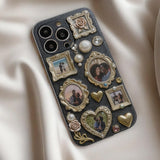 Couple Photo Frame Unique Gift - Personalized Couple Leather Phone Case