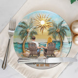 Toi et moi, on gère ça - Assiette ronde en céramique personnalisée pour couple