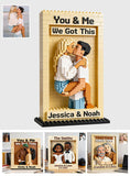 Custom Any Photo - Personalized Couple One-sided Vertical Rectangle Building Brick Blocks