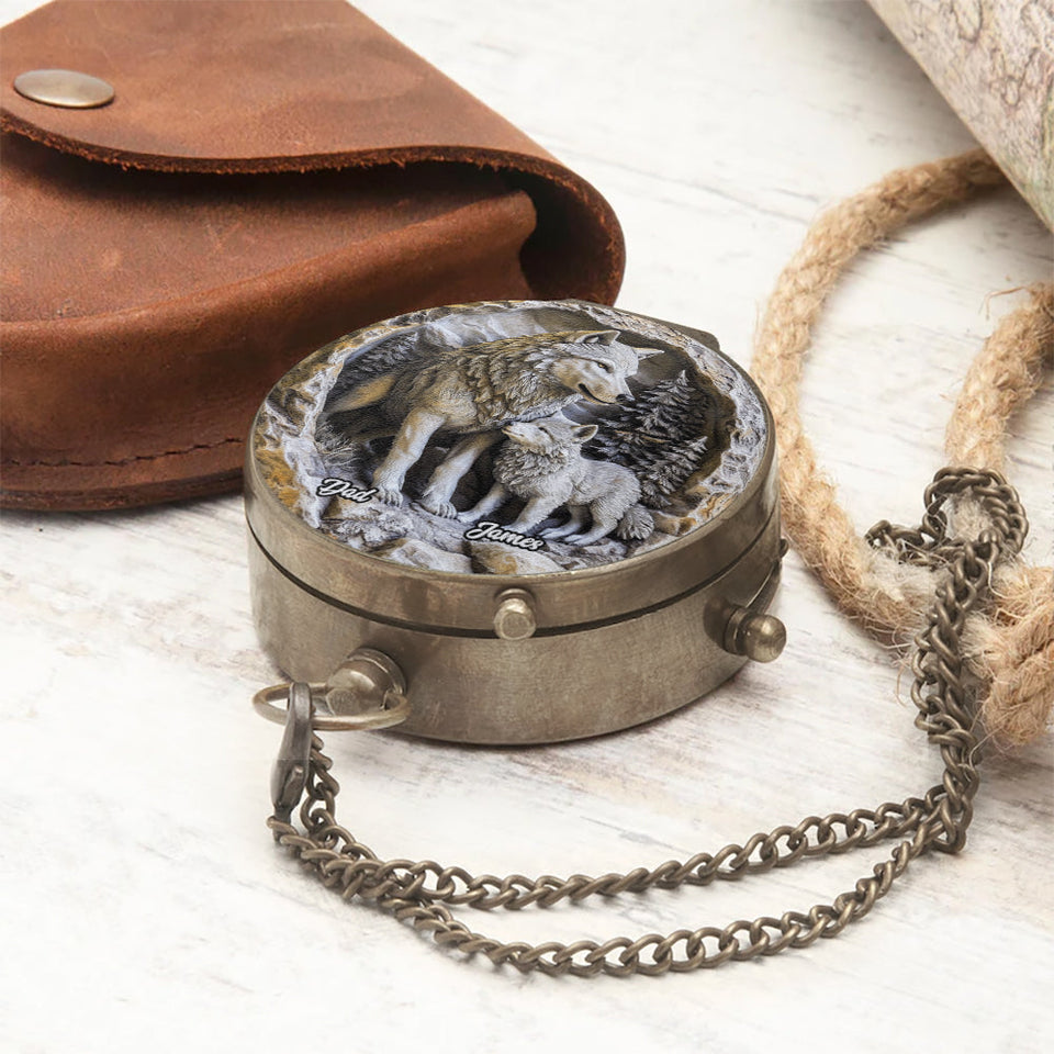 To My Son - Personalized Father & Son Compass