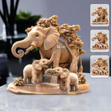 Mom & Kids Gift For Mom, Grandma,... - Personalized Elephant Custom Shaped Acrylic Plaque