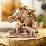 Mom & Kids Gift For Mom, Grandma,... - Personalized Elephant Custom Shaped Acrylic Plaque