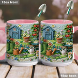 Gardening Mug, Gardening Lover Gift - Personalized Gardening Set Accent Mug With Acrylic Stirrers