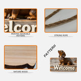 Welcome - Personalized Dog Custom Shaped Wood Sign