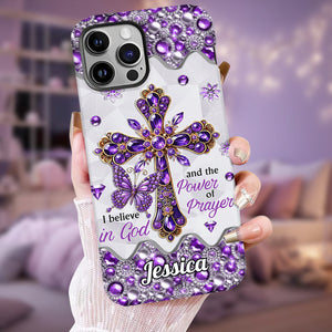 Je crois en Dieu - Coque de téléphone personnalisée avec impression chrétienne intégrale