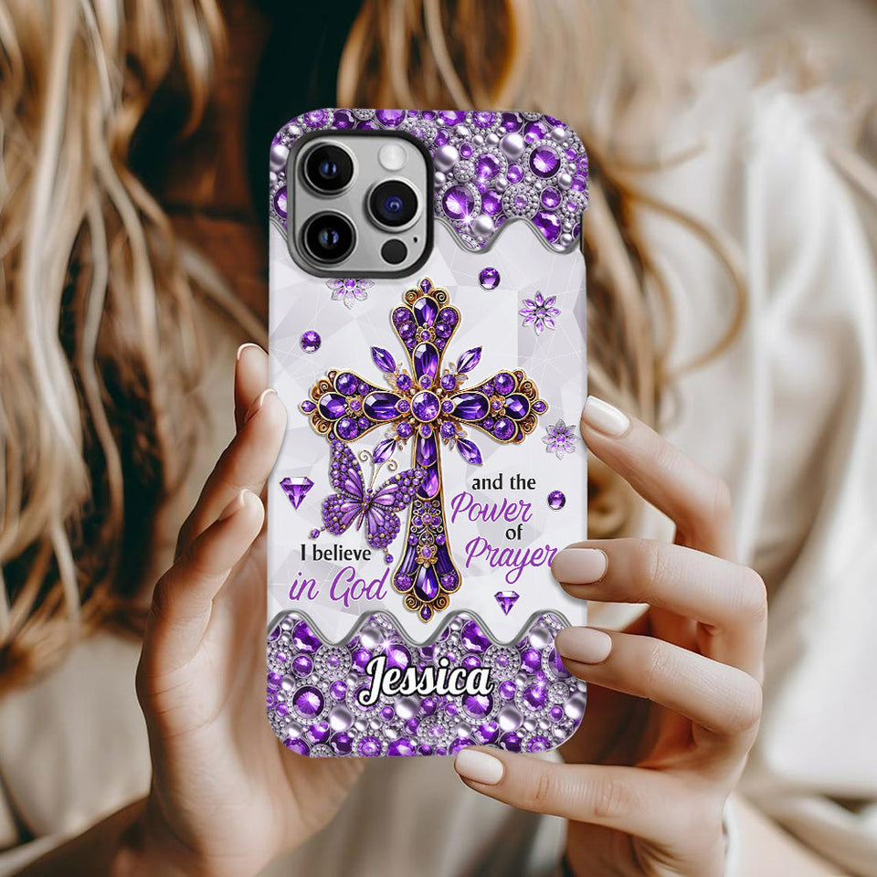 I Believe In God - Personalized Christian Full Print Phone Case