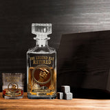 The Legend Has Retired - Personalized Retired Whiskey Decanter Set