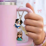 Just A Girl Who Loves Dogs - Personalized Dog Dangling Charms