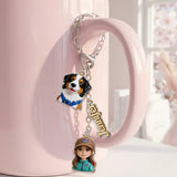 Just A Girl Who Loves Dogs - Personalized Dog Dangling Charms