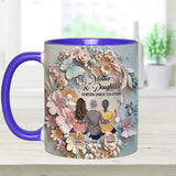 Mother And Daughters Forever Linked Together - Personalized Mother Accent Mug