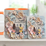 Mother And Daughters Forever Linked Together - Personalized Mother Accent Mug